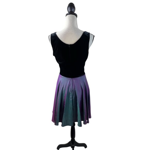 Y2K 90’s Velvet Fairy Whimsigoth Dress a Line Flirty Metallic Whimsical - Picture 5 of 10
